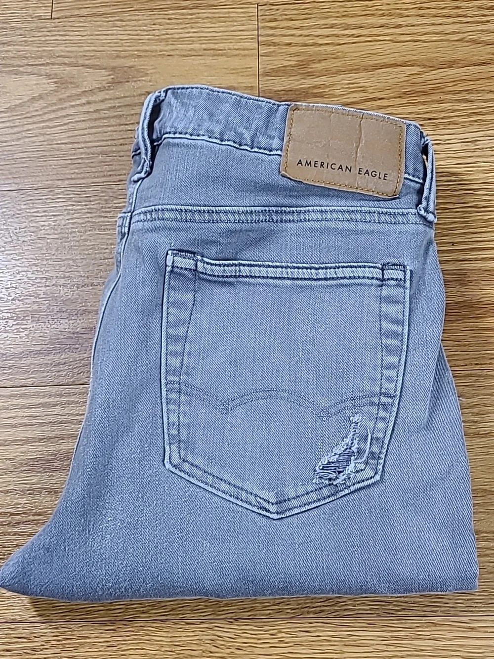 American Eagle AIRFLEX + Men's Light Gray 2020 Y2K PRE-OWNED Skinny Jean 32x29.5